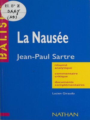 cover image of La nausée